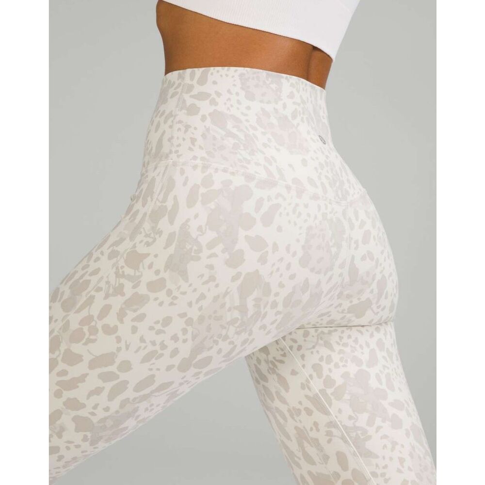Lululemon Align High-Rise Cheetah Camo in Antique White